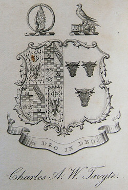 Charles A W Troyte bookplate